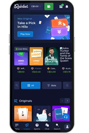 Rainbet Casino Main Page Overview for Canadian Players

