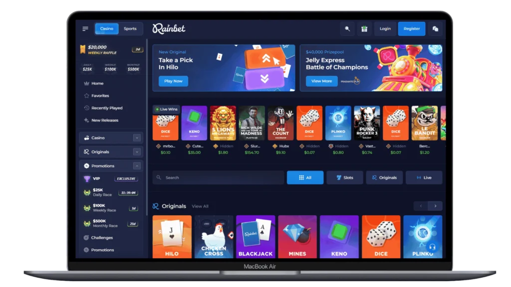 Rainbet  promo layer for Canadian players