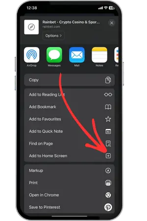 Rainbet icon Add to Home Screen